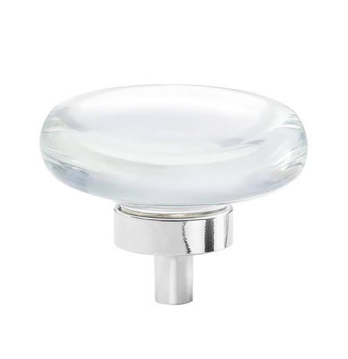Amerock Hardware - Glacio 1-3/4 inch (44mm) Diameter Knob is finished in Clear/Polished Chrome - BP36652C26