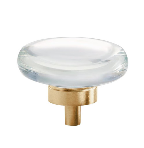 Amerock Hardware - Glacio 1-3/4 inch (44mm) Diameter Knob is finished in Clear/Champagne Bronze - BP36652CCZ