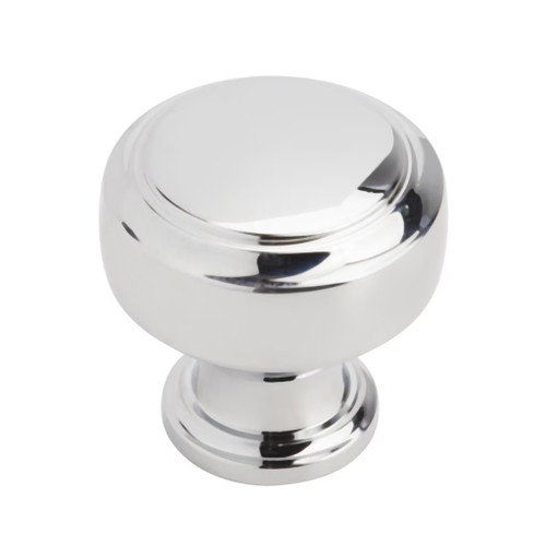 Amerock Hardware - Highland Ridge 1-3/16 inch (30mm) Diameter Knob is finished in Polished Chrome - BP5531226