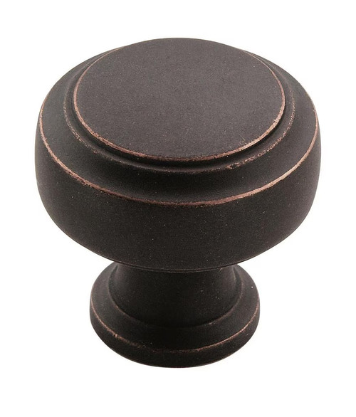 Amerock Hardware - Highland Ridge 1-3/16 inch (30mm) Diameter Knob is finished in Dark Oiled Bronze - BP55312DOB