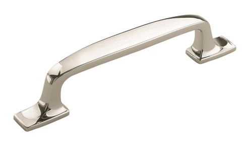 Amerock Hardware - Highland Ridge 3-3/4 inch (96mm) Center-to-Center Pull is finished in Polished Nickel - BP55317PN