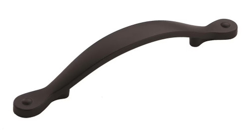 Amerock Hardware - Inspirations 3-3/4 inch (96mm) Center-to-Center Pull is finished in Matte Black - BP1587FB