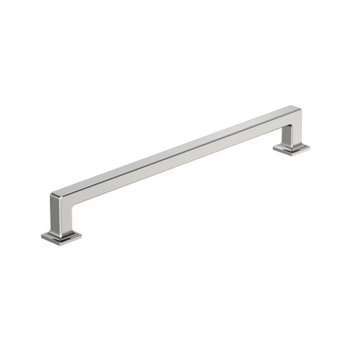 Amerock Hardware - Lintel 10-1/16 inch (256mm) Center-to-Center Pull is finished in Polished Nickel - BP37447PN