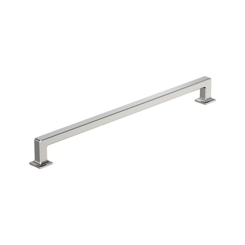 Amerock Hardware - Lintel 12-5/8 inch (320mm) Center-to-Center Pull is finished in Polished Nickel - BP37448PN