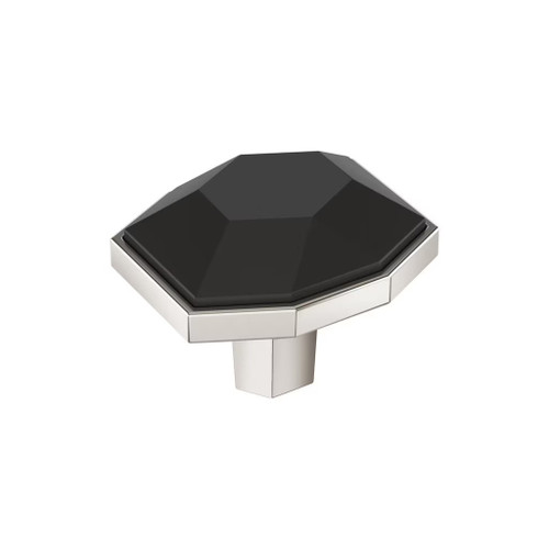 Amerock Hardware - London 1-5/8 inch (41mm) Length Knob is finished in Black Bronze/Polished Nickel - BP36638BBRPN