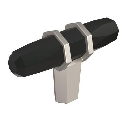 Amerock Hardware - London 2-1/2 inch (64mm) Length Knob is finished in Black Bronze/Satin Nickel - BP36647BBRG10