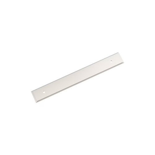 Amerock Hardware - Maymont 6-5/16 inch (160mm) Center-to-Center Backplate is finished in Polished Nickel - BP37590PN