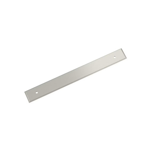 Amerock Hardware - Maymont 7-9/16 inch (192mm) Center-to-Center Backplate is finished in Satin Nickel - BP37591G10