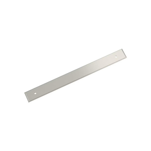 Amerock Hardware - Maymont 8-13/16 inch (224mm) Center-to-Center Backplate is finished in Satin Nickel - BP37592G10