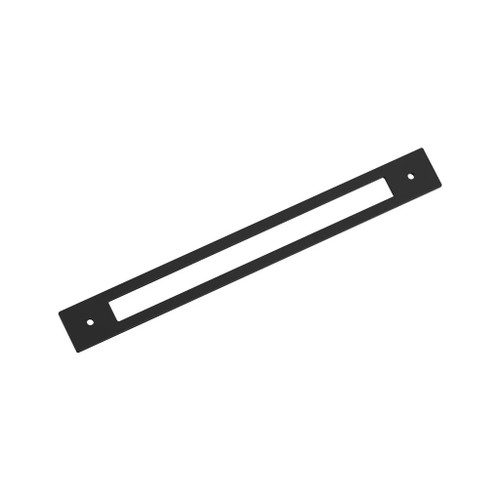 Amerock Hardware - Medora 10-1/16 inch (256mm) Center-to-Center Backplate is finished in Matte Black - BP37787MB