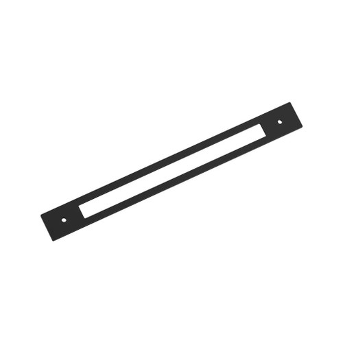 Amerock Hardware - Medora 12 inch (305mm) Center-to-Center Backplate is finished in Matte Black - BP37789MB