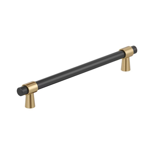 Amerock Hardware - Mergence 12 inch (305mm) Center-to-Center Appliance Pull is finished in Matte Black/Champagne Bronze - BP36982FBCZ