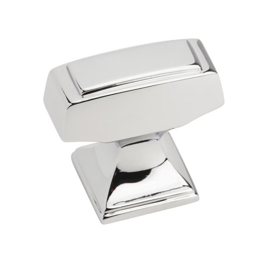 Amerock Hardware - Mulholland 1-1/4 inch (32mm) Length Knob is finished in Polished Chrome - BP5302926