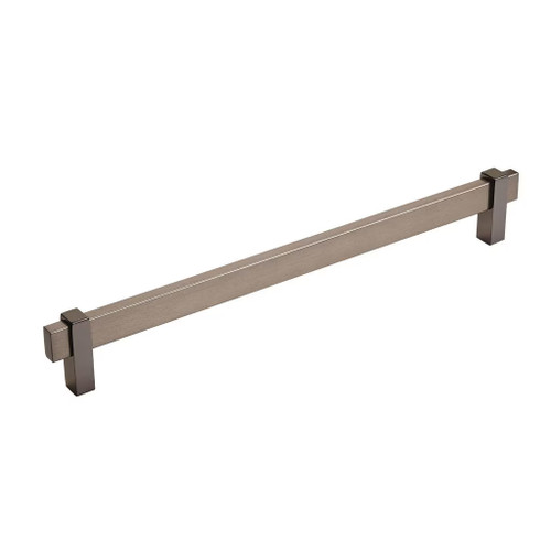 Amerock Hardware - Mulino 10-1/16 inch (256mm) Center-to-Center Pull is finished in Black Brushed Nickel/Black Nickel - BP36726BBNBN