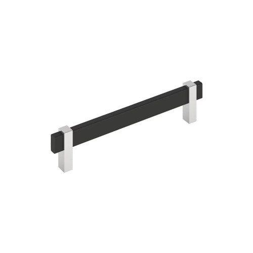 Amerock Hardware - Mulino 6-5/16 inch (160mm) Center-to-Center Pull is finished in Matte Black/Polished Chrome - BP36727MB26