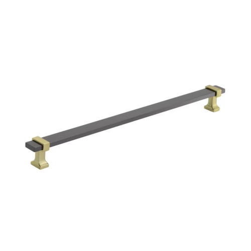 Amerock Hardware - Overton 11-5/16 inch (288mm) Center-to-Center Pull is finished in Black Chrome/Brushed Gold - BP36685BCRBGL