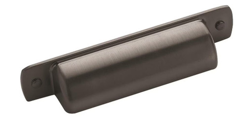 Amerock Hardware - Rochdale 3 inch (76mm) Center-to-Center Cup Pull is finished in Graphite - BP53715GPH