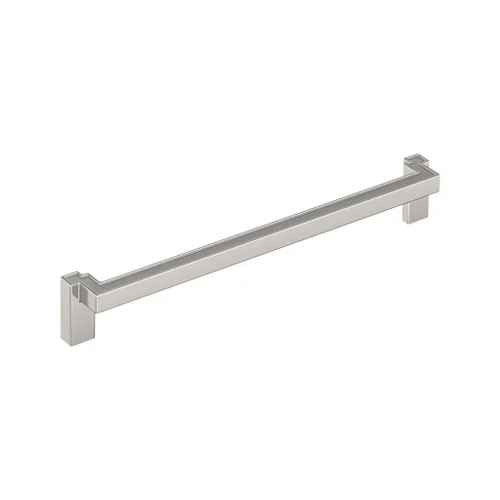 Amerock Hardware - Rockhurst 10-1/16 inch (256mm) Center-to-Center Pull is finished in Polished Nickel - BP37577PN