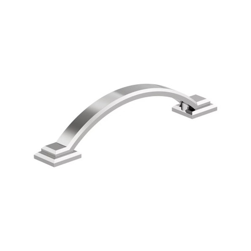 Amerock Hardware - Sheffield 3-3/4 inch (96mm) Center-to-Center Pull is finished in Polished Chrome - BP3704126