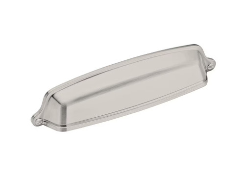 Amerock Hardware - Stature 5-1/16 inch (128mm) Center-to-Center Cup Pull is finished in Satin Nickel - BP22439G10