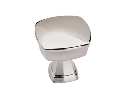 Amerock Hardware - Stature 1-1/4 inch (32mm) Length Knob is finished in Polished Chrome - BP1128726