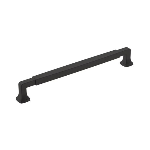 Amerock Hardware - Stature 8-13/16 inch (224mm) Center-to-Center Pull is finished in Matte Black - BP36890FB