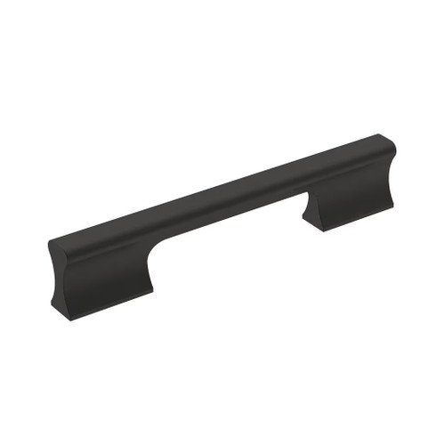 Amerock Hardware - Status 5-1/16 inch (128mm) Center-to-Center Pull is finished in Matte Black - BP36838FB