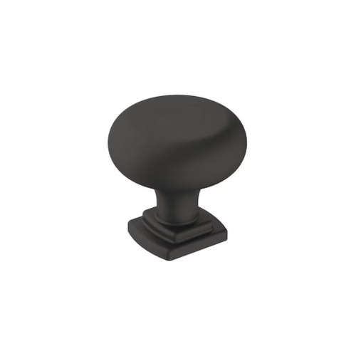 Amerock Hardware - Surpass 1-1/4 inch (32mm) Diameter Knob is finished in Matte Black - BP36893FB