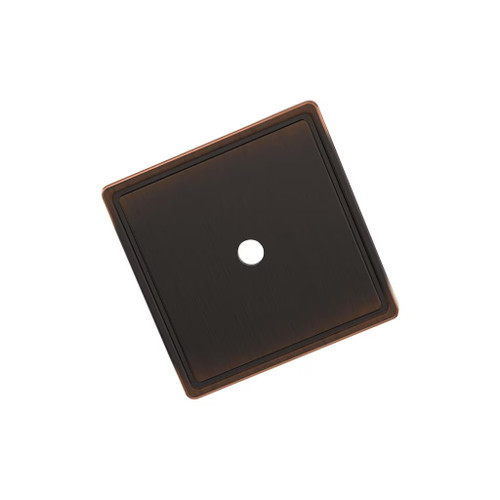 Amerock Hardware - Thoreau Knob Backplate is finished in Oil-Rubbed Bronze - BP37600ORB