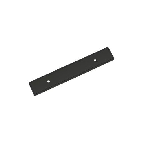 Amerock Hardware - Thoreau 3-3/4 inch (96mm) Center-to-Center Backplate is finished in Matte Black - BP37602MB