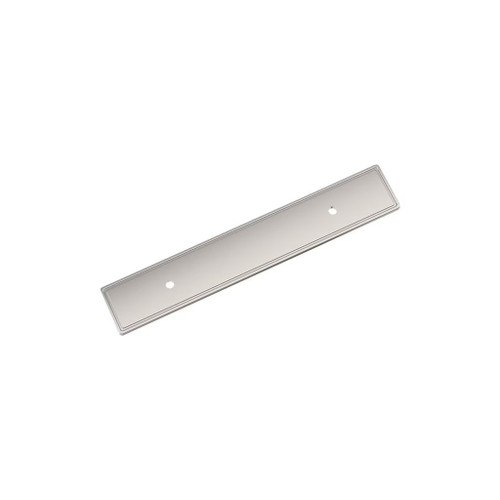 Amerock Hardware - Thoreau 3-3/4 inch (96mm) Center-to-Center Backplate is finished in Polished Nickel - BP37602PN