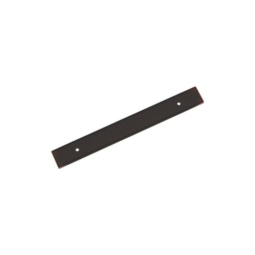 Amerock Hardware - Thoreau 6-5/16 inch (160mm) Center-to-Center Backplate is finished in Oil-Rubbed Bronze - BP37604ORB