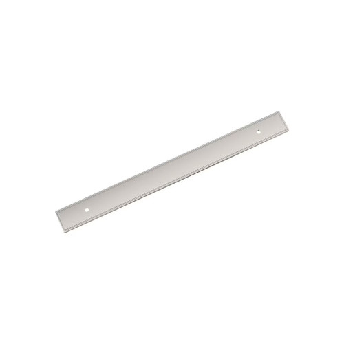 Amerock Hardware - Thoreau 8-13/16 inch (224mm) Center-to-Center Backplate is finished in Polished Nickel - BP37606PN