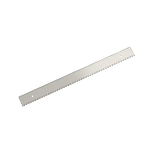 Amerock Hardware - Thoreau 10-1/16 inch (256mm) Center-to-Center Backplate is finished in Satin Nickel - BP37607G10