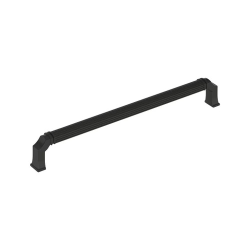 Amerock Hardware - Townsend 10-1/16 inch (256mm) Center-to-Center Pull is finished in Matte Black - BP37527MB