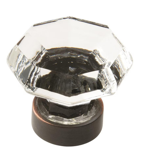 Amerock Hardware - Traditional Classics 1-5/16 inch (33mm) Diameter Knob is finished in Clear/Oil-Rubbed Bronze - BP55268CORB