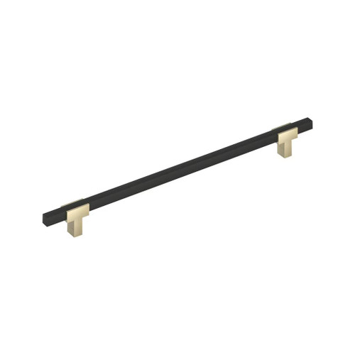 Amerock Hardware - Urbanite 18 inch (457mm) Center-to-Center Appliance Pull is finished in Golden Champagne/Matte Black - BP54091BBZMB