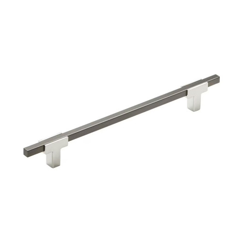 Amerock Hardware - Urbanite 7-9/16 inch (192mm) Center-to-Center Pull is finished in Polished Chrome/Black Chrome - BP77819226BCR