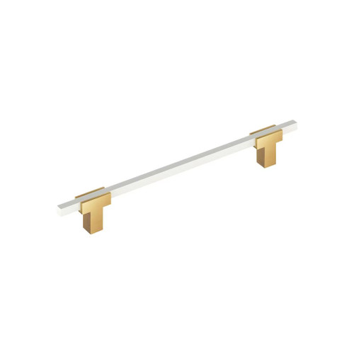 Amerock Hardware - Urbanite 7-9/16 inch (192mm) Center-to-Center Pull is finished in Champagne Bronze/White - BP778192CZWHT