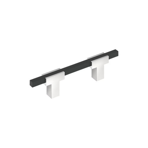 Amerock Hardware - Urbanite 3 inch (76mm) Center-to-Center Pull is finished in Polished Chrome/Brushed Matte Black - BP7789826BMB