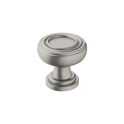 Amerock Hardware - Ville 1-1/8 inch (29mm) Diameter Knob is finished in Satin Nickel - BP36774G10