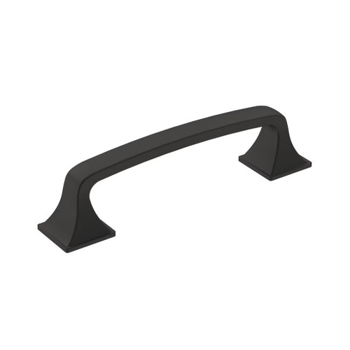 Amerock Hardware - Ville 3-3/4 inch (96mm) Center-to-Center Pull is finished in Matte Black - BP36775FB