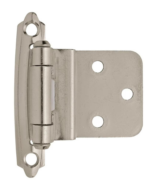 Amerock Hardware - Amerock 3/8 inch (10mm) Inset Hinge is finished in Sterling Nickel - BPR3428G9