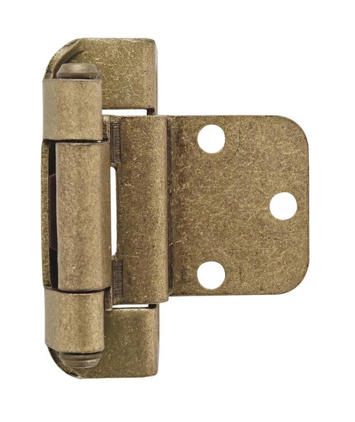 Amerock Hardware - Amerock 3/8 inch (10mm) Inset Hinge is finished in Burnished Brass - BPR7565BB
