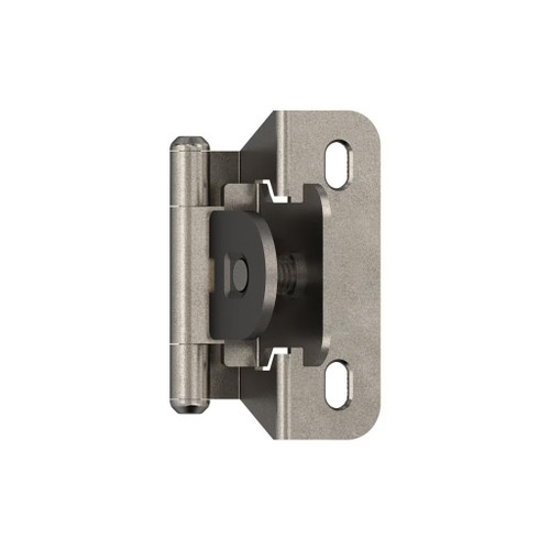 Amerock Hardware - Amerock 1/4 inch (6mm) Overlay Hinge is finished in Nickel - BPR871514