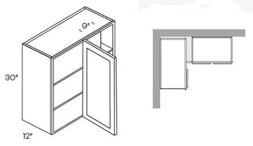 CNC Cabinetry Luxor Smoky Grey Kitchen Cabinet - BLW2730