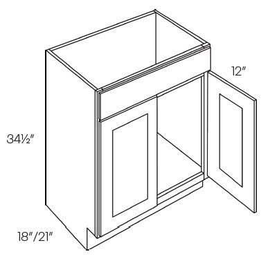 CNC Cabinetry Glencove Saddle Bath Cabinet - V24