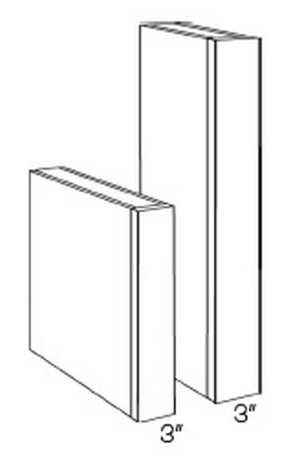 CNC Cabinetry Glencove White Kitchen Column - CLM-30X15