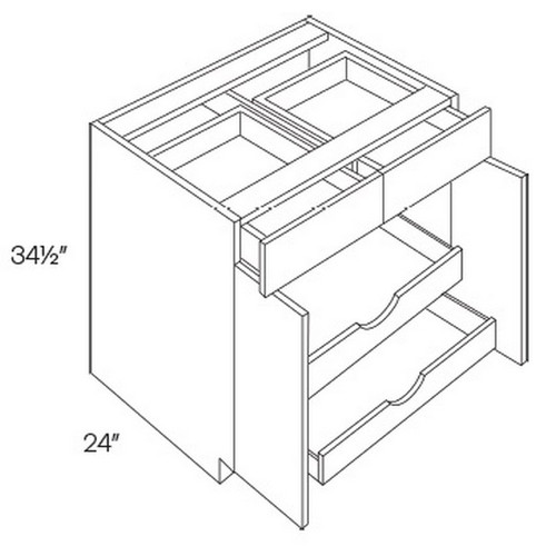 CNC Cabinetry Glencove White Kitchen Cabinet - B27-FH