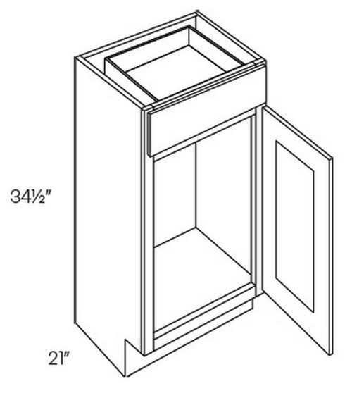 CNC Cabinetry Glencove White Bath Cabinet - VB12